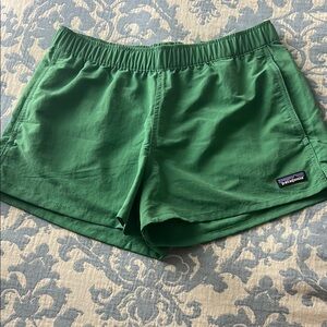 Patagonia Green Athletic Shorts Lightweight Elastic Waist